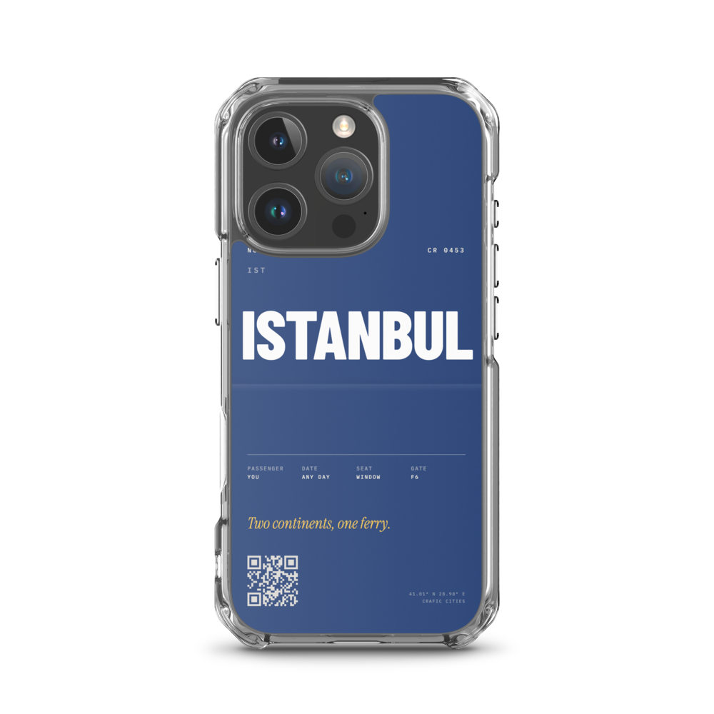 crafic-mock Istanbul Boarding Pass iPhone Case