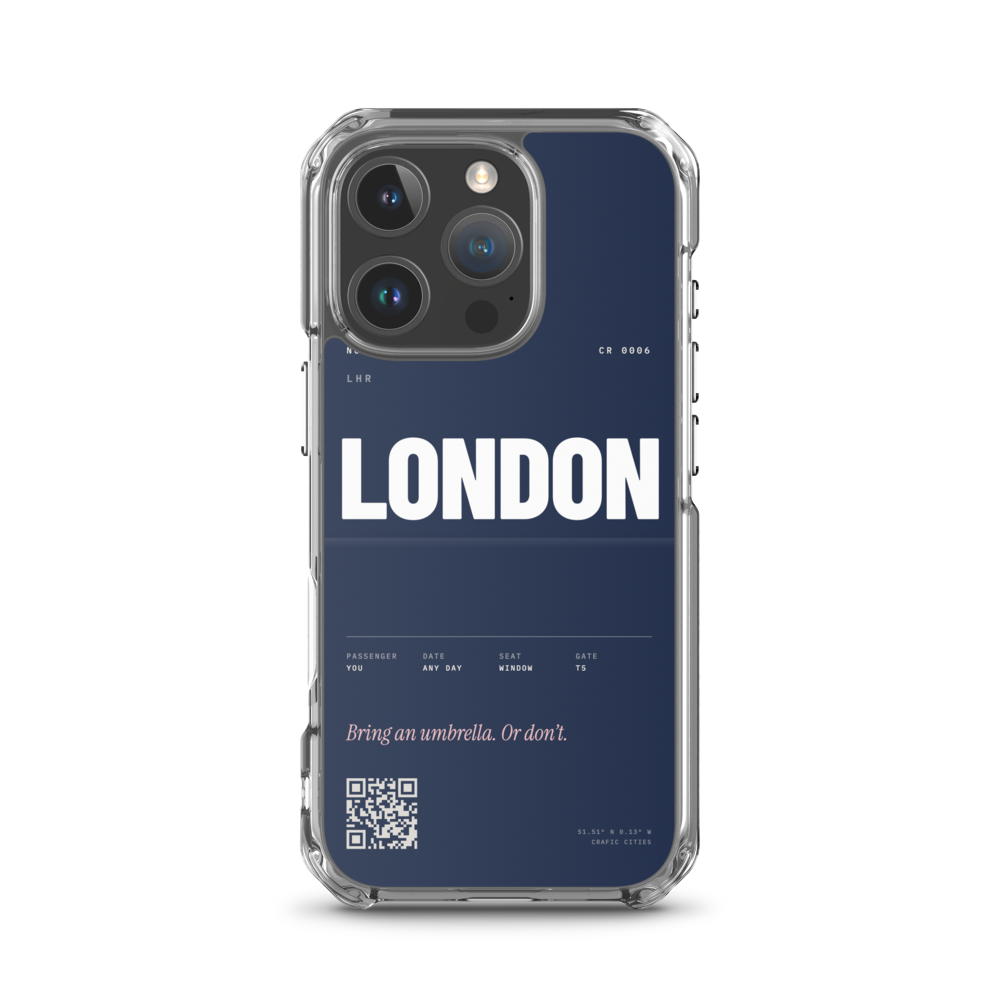 crafic-mock London Boarding Pass iPhone Case