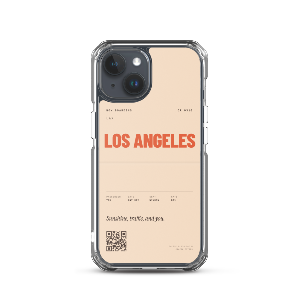 crafic-mock Los Angeles Boarding Pass iPhone Case
