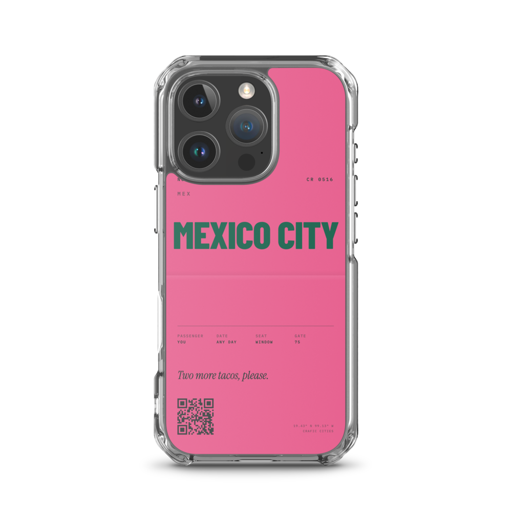 crafic-mock Mexico City Boarding Pass iPhone Case