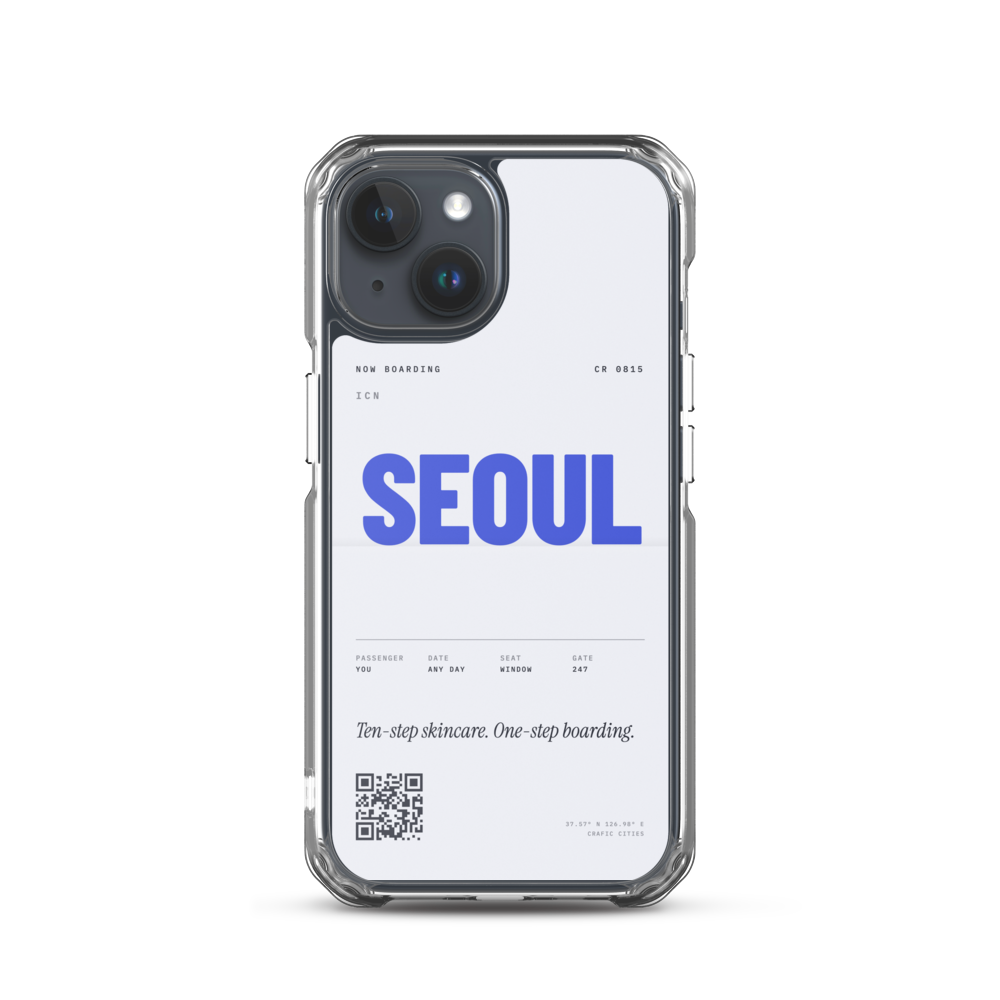 crafic-mock Seoul Boarding Pass iPhone Case