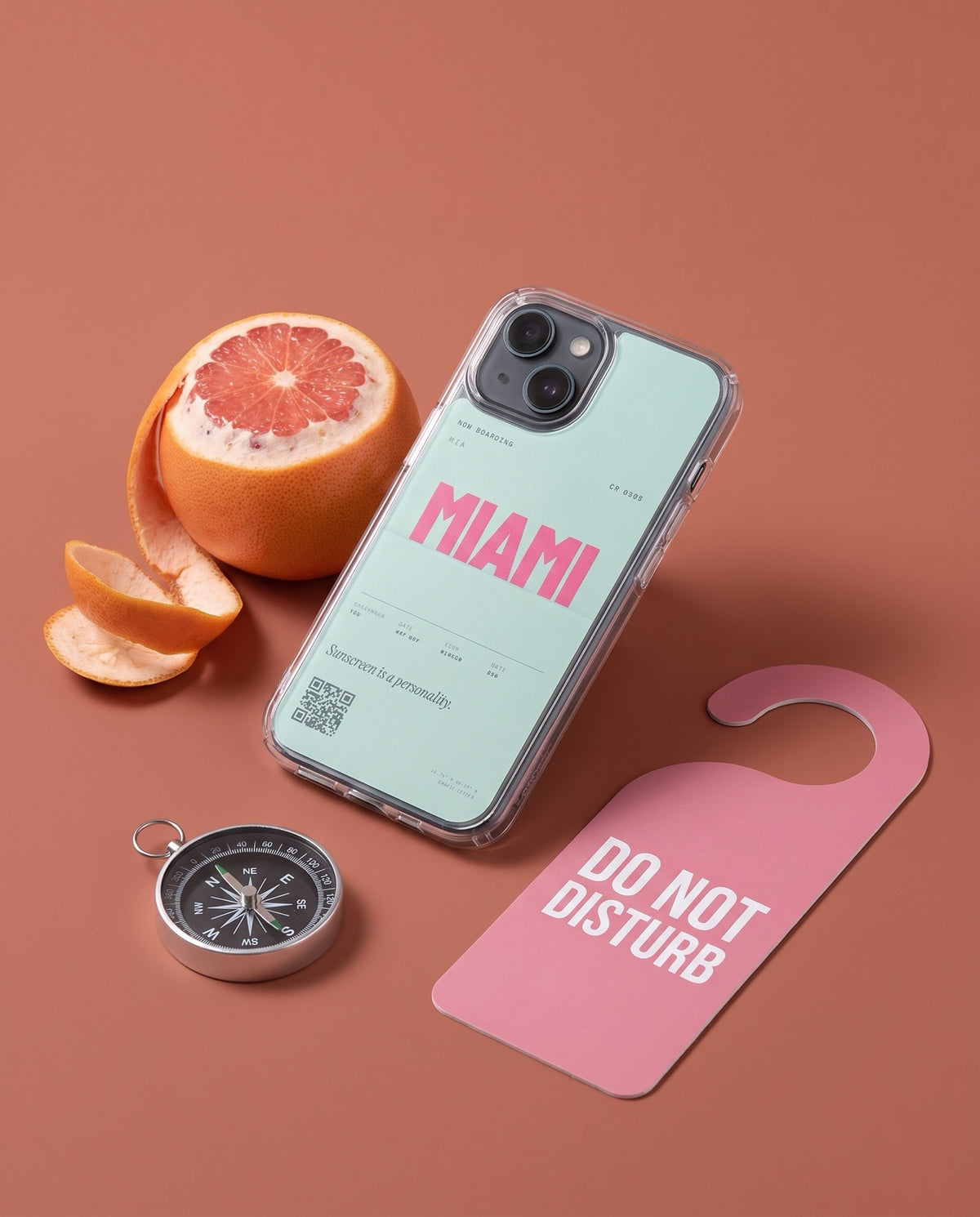 crafic-studio Miami Boarding Pass iPhone Case