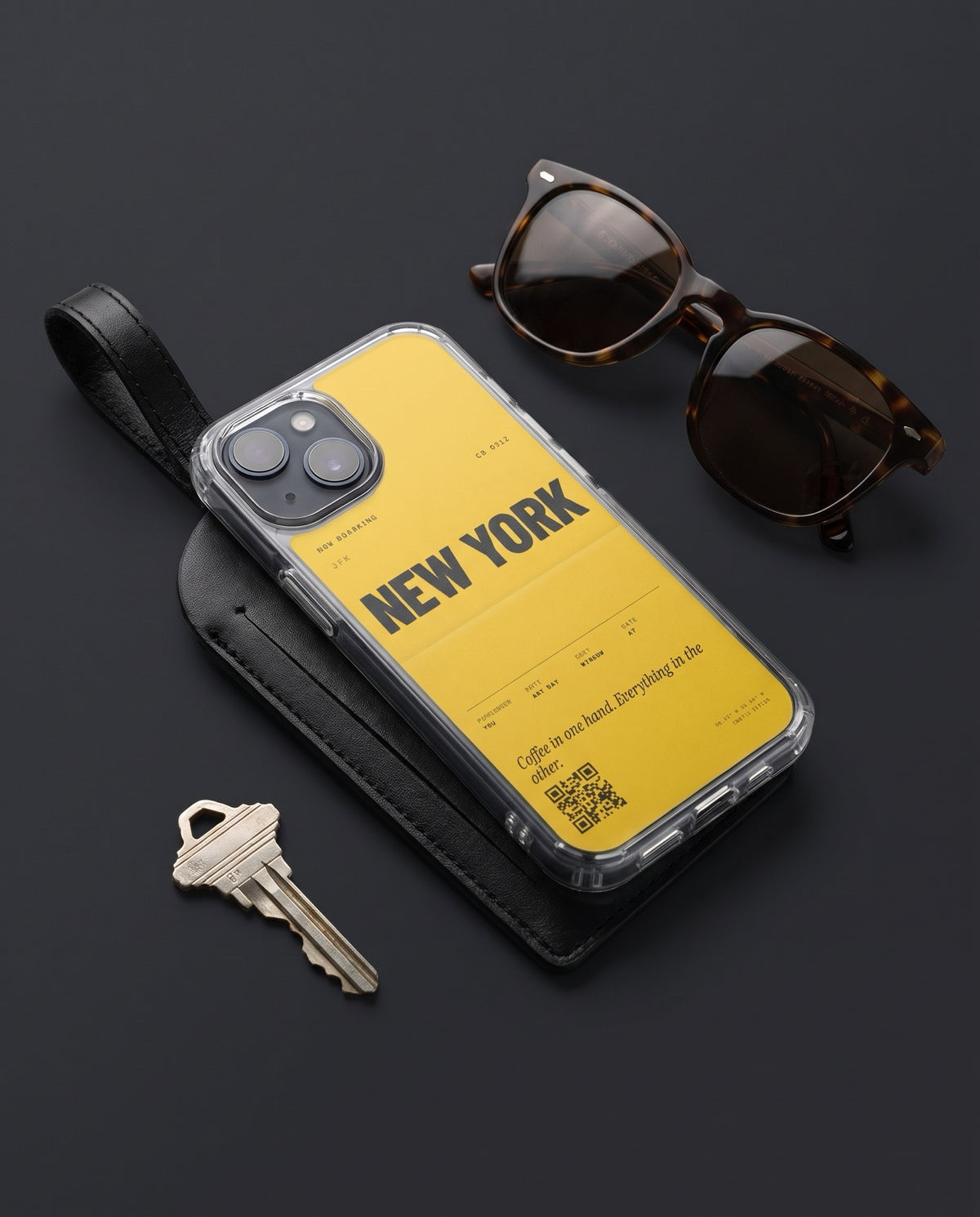 crafic-studio New York Boarding Pass iPhone Case