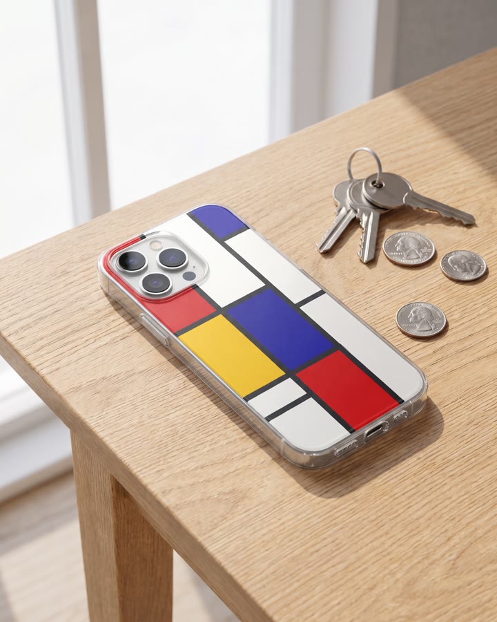 A CRAFIC case on a table next to keys and coins