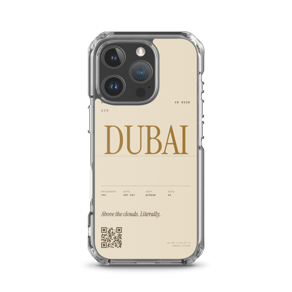 crafic-mock Dubai Boarding Pass iPhone Case