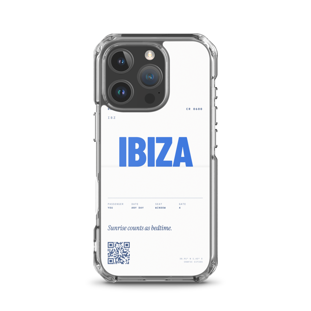crafic-mock Ibiza Boarding Pass iPhone Case