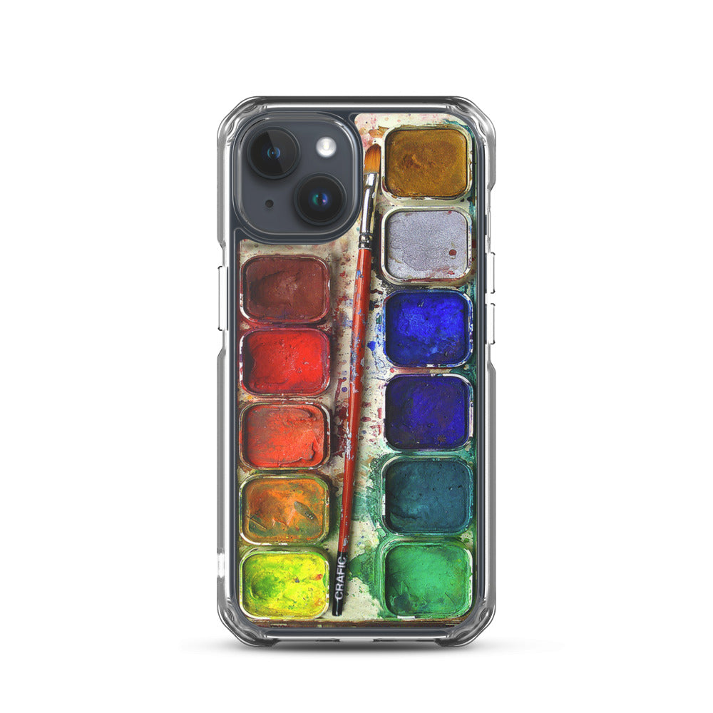Watercolor Palette MagSafe iPhone Case — MagSafe Clear — iphone 15