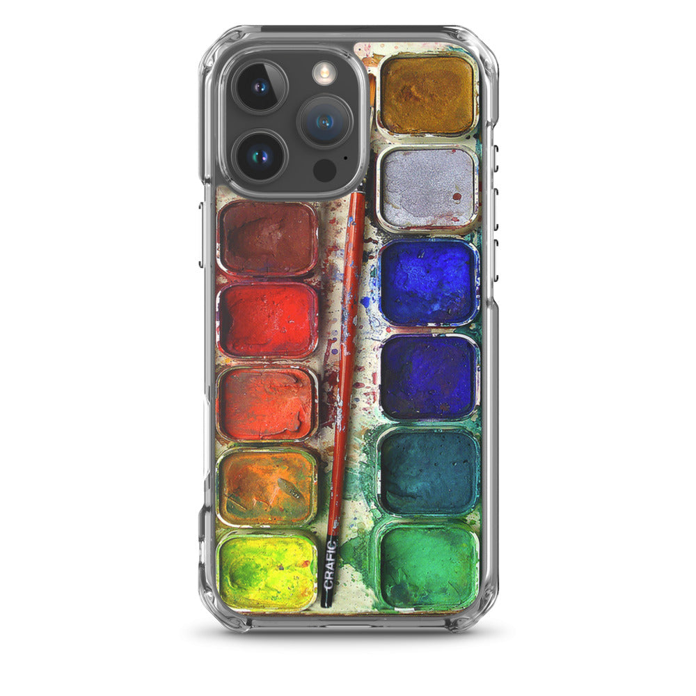 Watercolor Palette MagSafe iPhone Case — MagSafe Clear — iphone 16 pro max