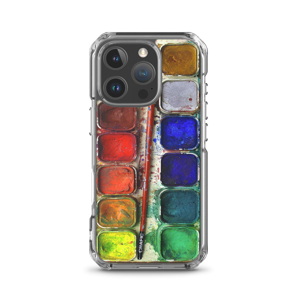 Watercolor Palette MagSafe iPhone Case — MagSafe Clear — iphone 16 pro