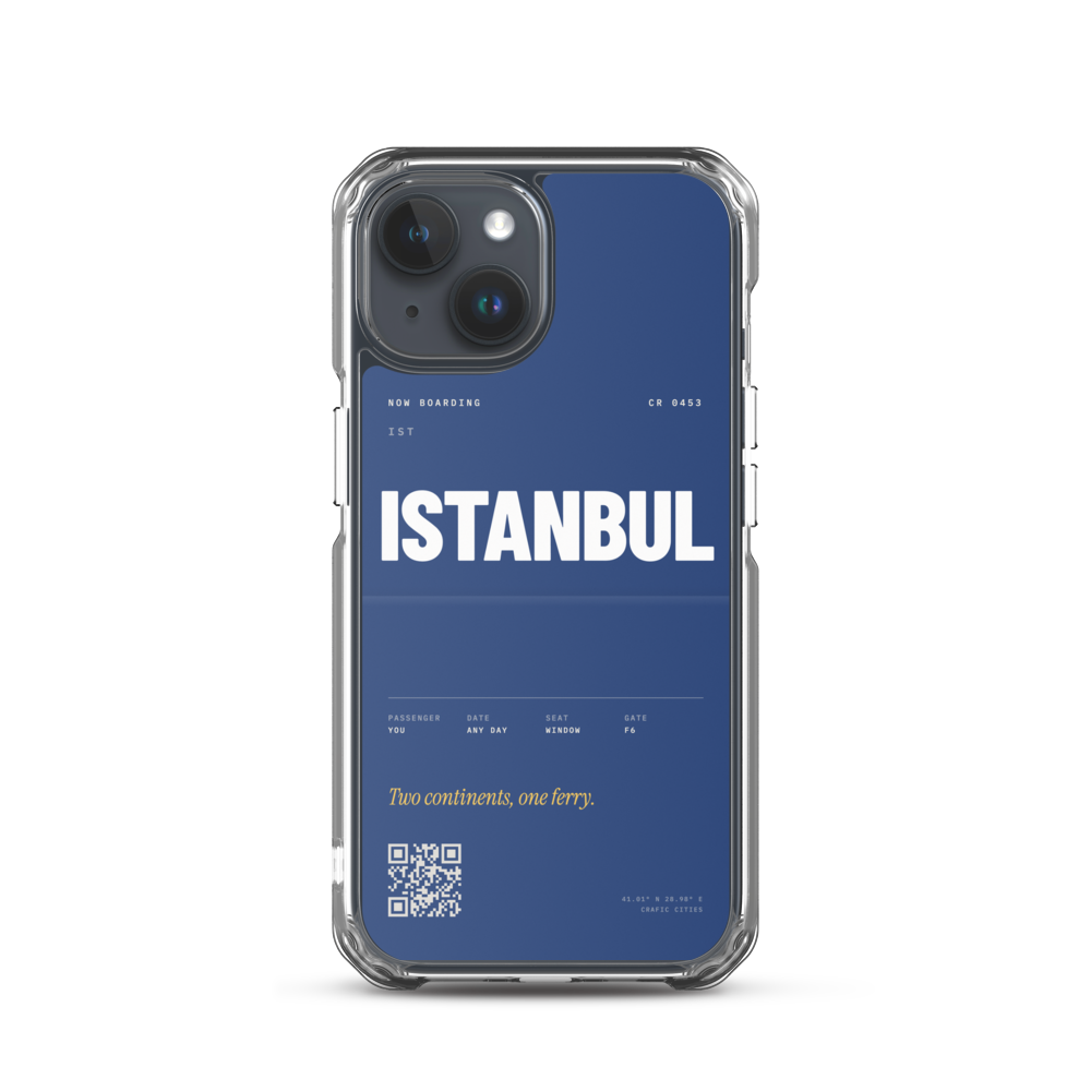 crafic-mock Istanbul Boarding Pass iPhone Case