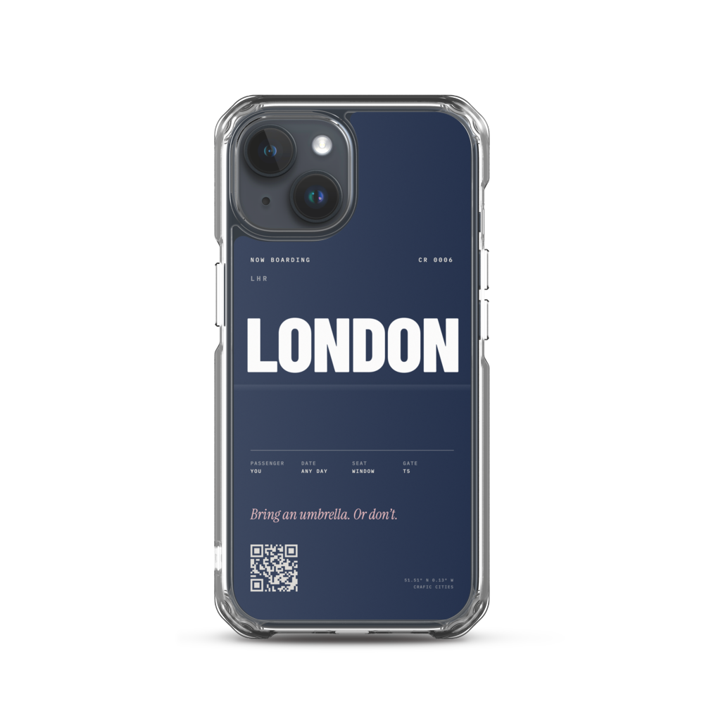 crafic-mock London Boarding Pass iPhone Case