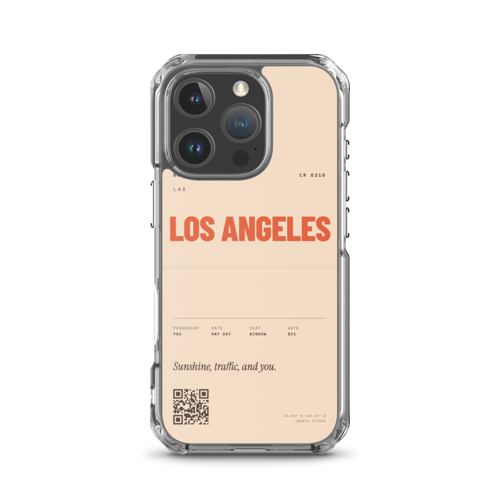 crafic-mock Los Angeles Boarding Pass iPhone Case