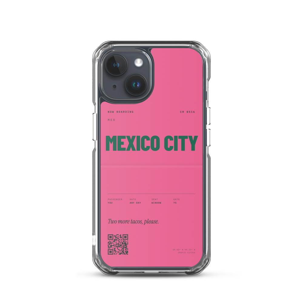 crafic-mock Mexico City Boarding Pass iPhone Case