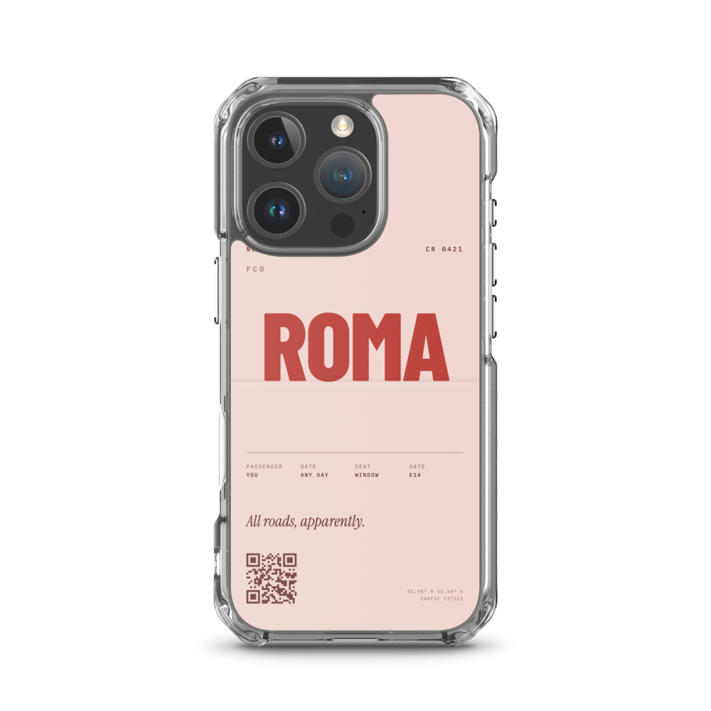 crafic-mock Roma Boarding Pass iPhone Case