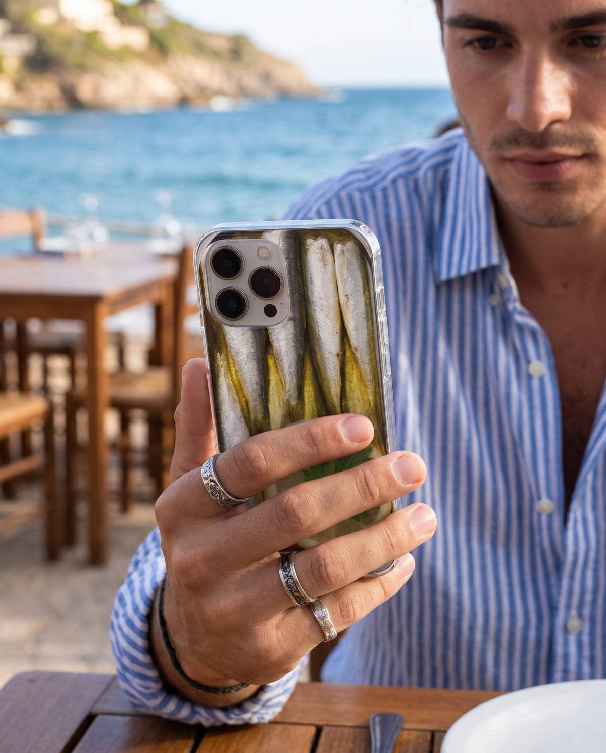 crafic-hand Sardine Tin iPhone Case