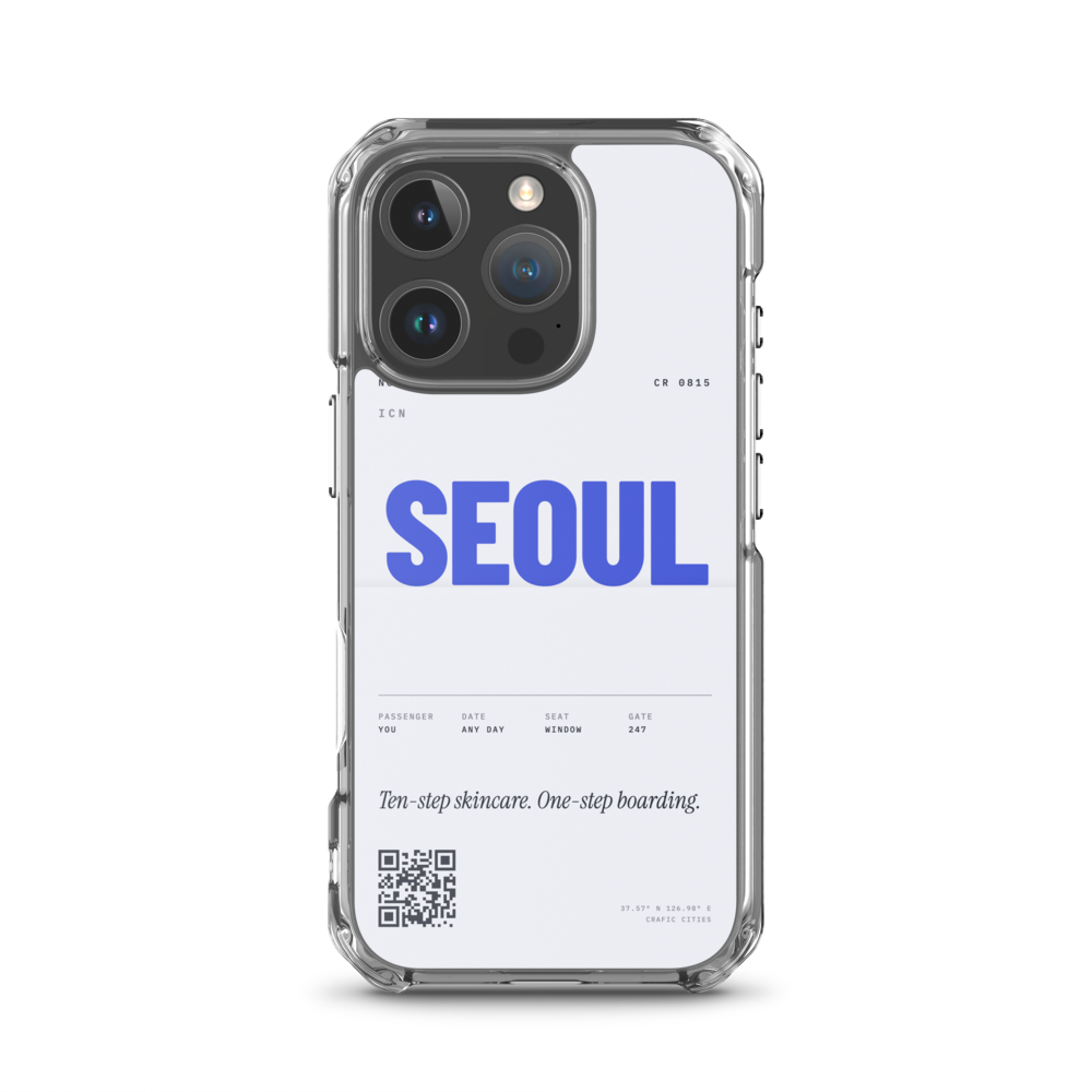 crafic-mock Seoul Boarding Pass iPhone Case