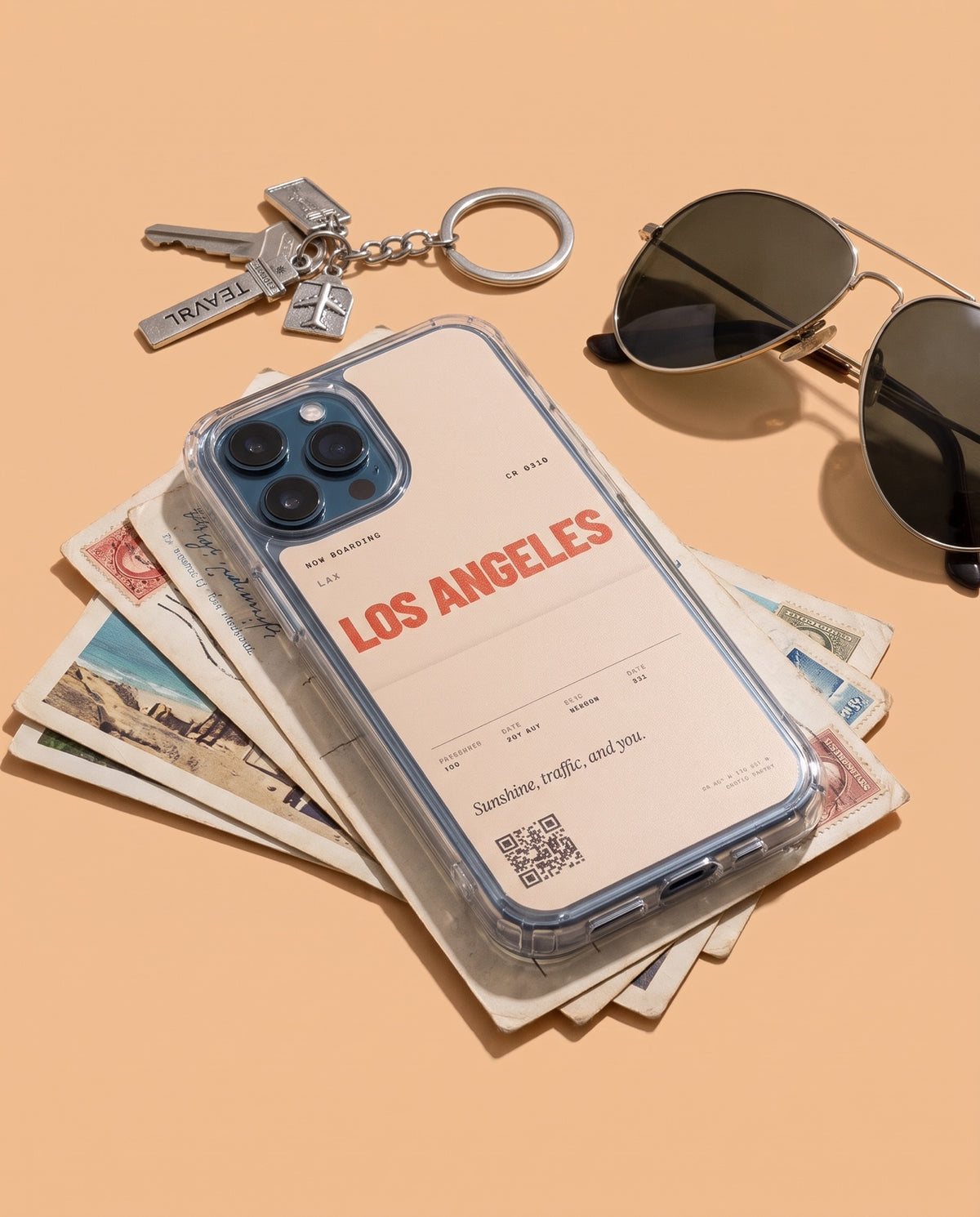 crafic-studio Los Angeles Boarding Pass iPhone Case