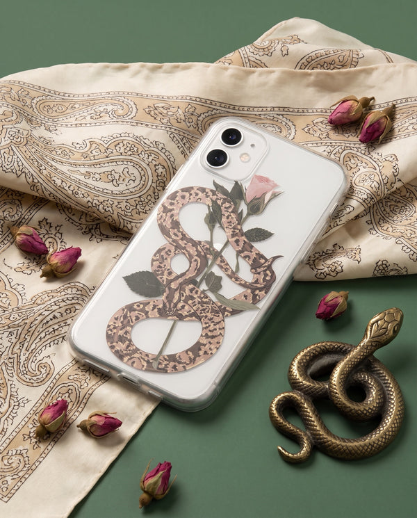 Snake and Rose phone case