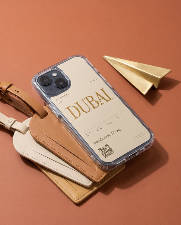 Dubai Boarding Pass phone case