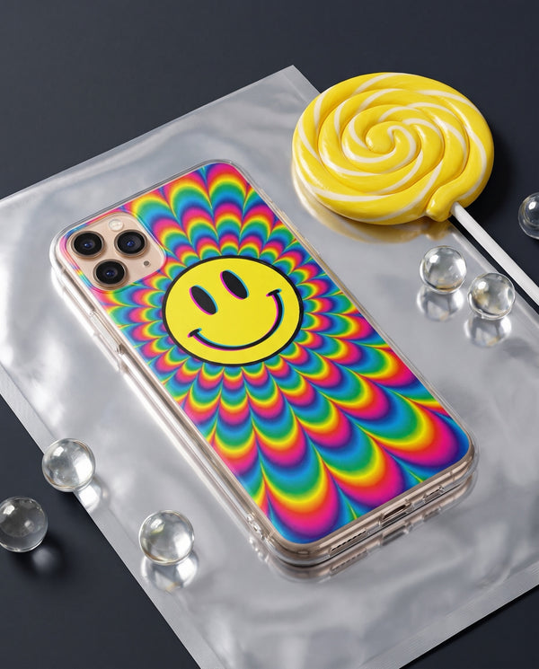 Smiley psychedelic phone case